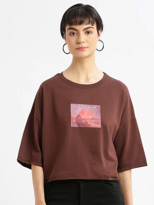 women printed boxy t-shirt - 21463548 -  Standard Image - 0