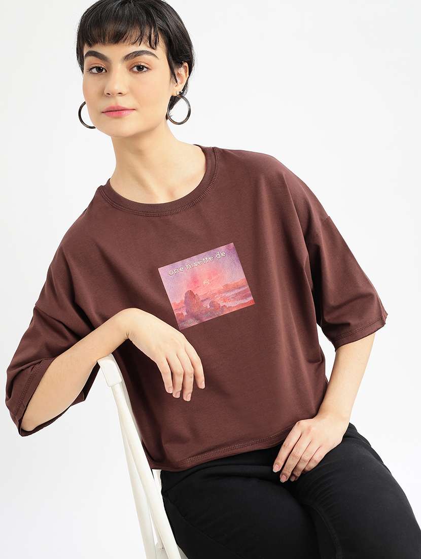women printed boxy t-shirt - 21463548 -  Standard Image - 3