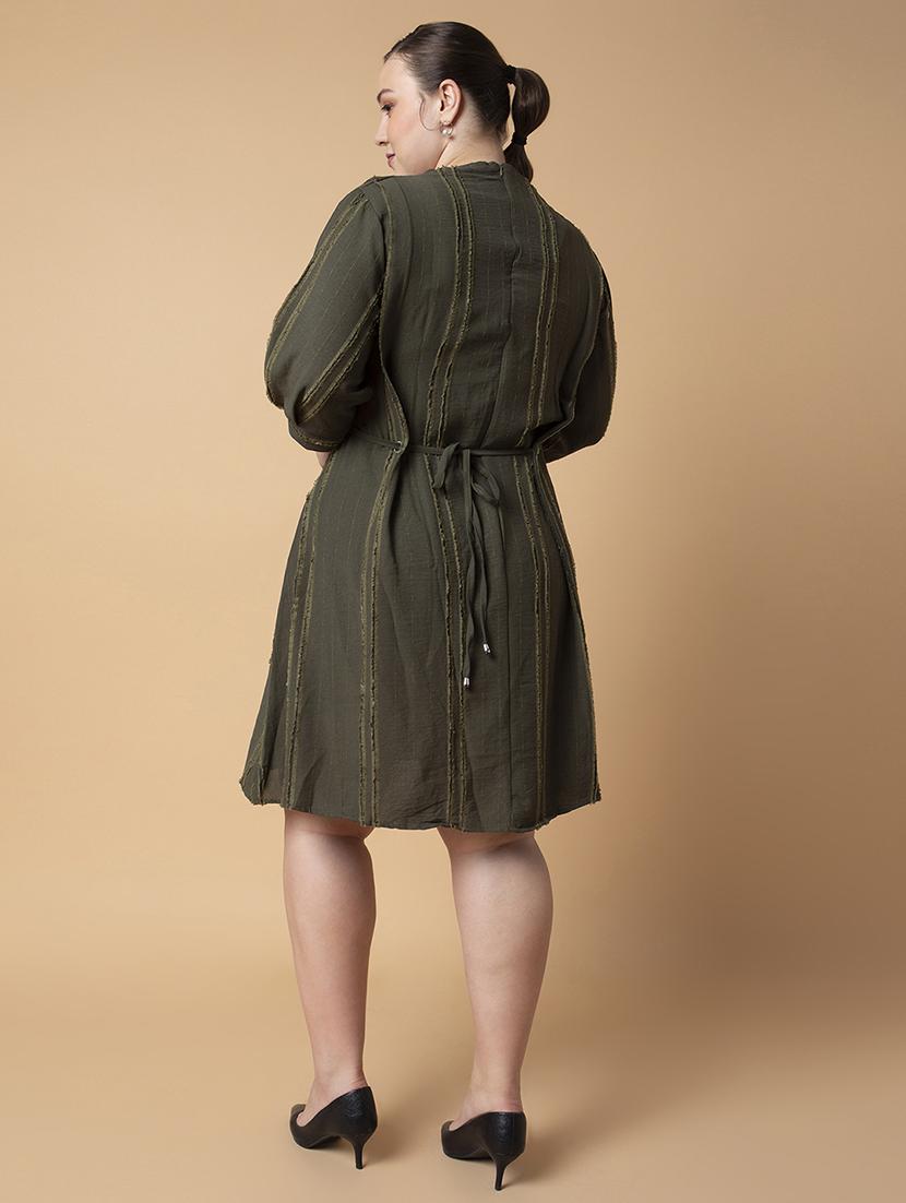 women plus size self designed a-line dress - 21463614 - Standard Image - 3