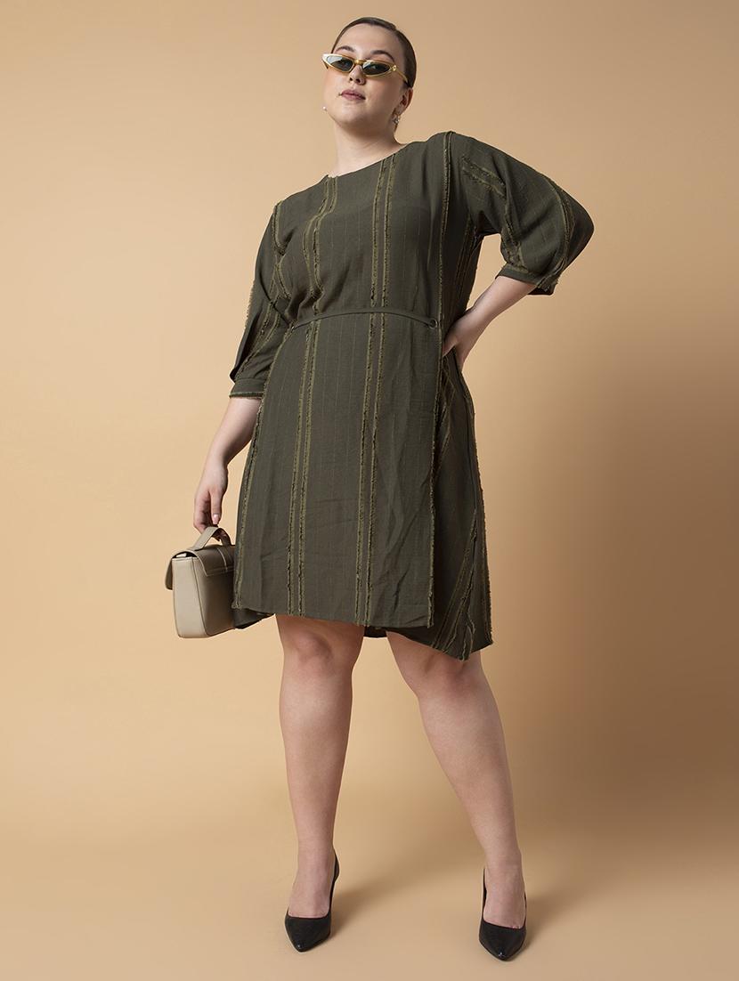 women plus size self designed a-line dress - 21463614 - Standard Image - 5