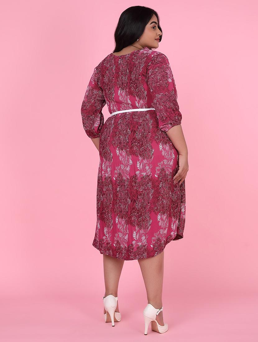 women plus size printed a-line dress - 21463618 - Standard Image - 3