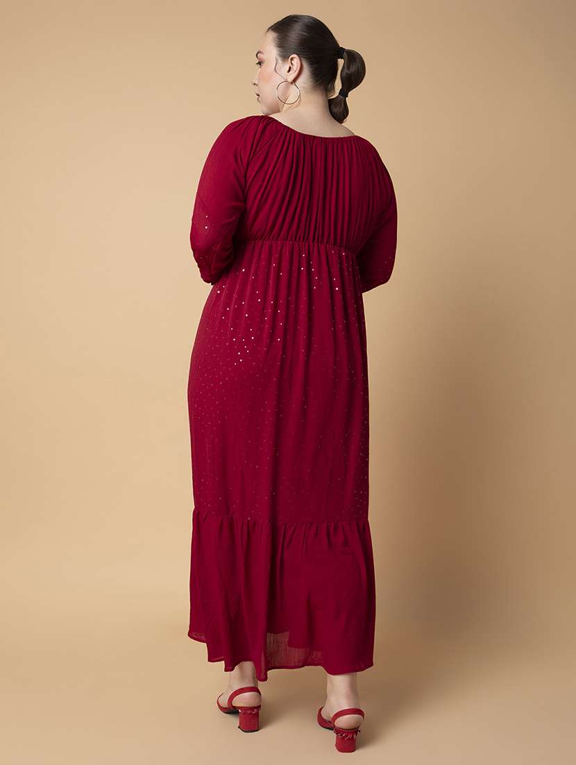 women plus size solid tiered dress - 21463624 -  Standard Image - 3