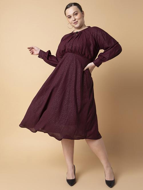 women plus size printed fit & flare dress - 21463625 -  Standard Image - 0