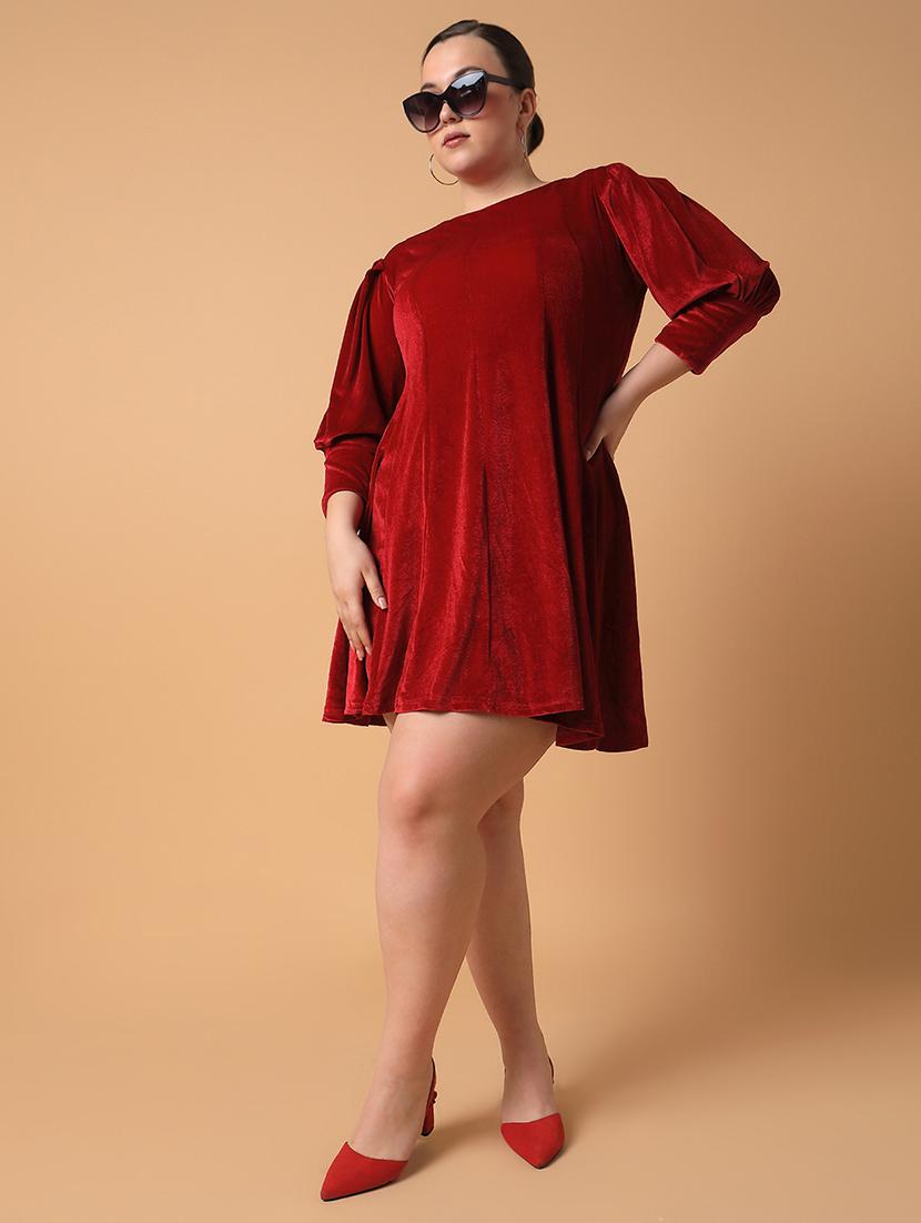 women plus size printed a-line dress - 21463627 - Standard Image - 5