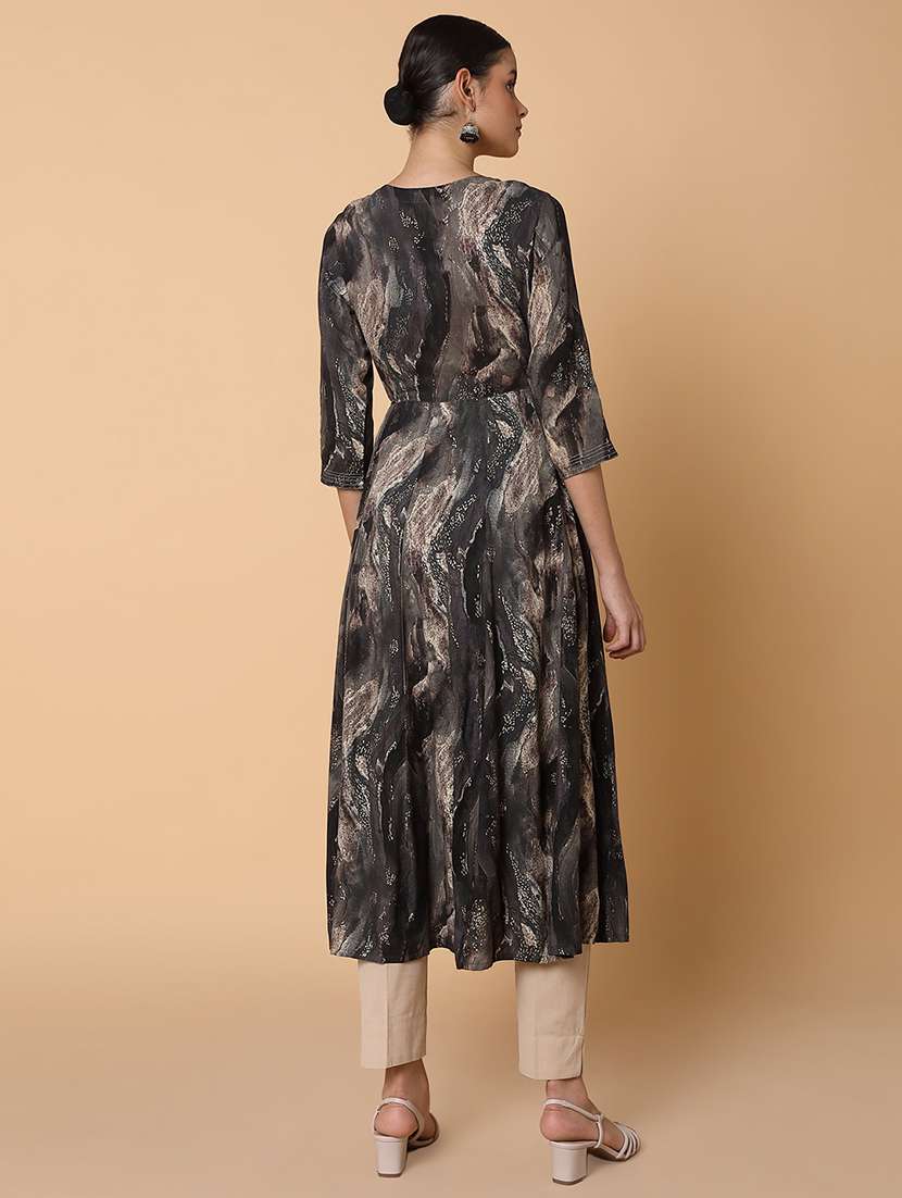 Women Three Quarter Sleeve Anarkali Kurta