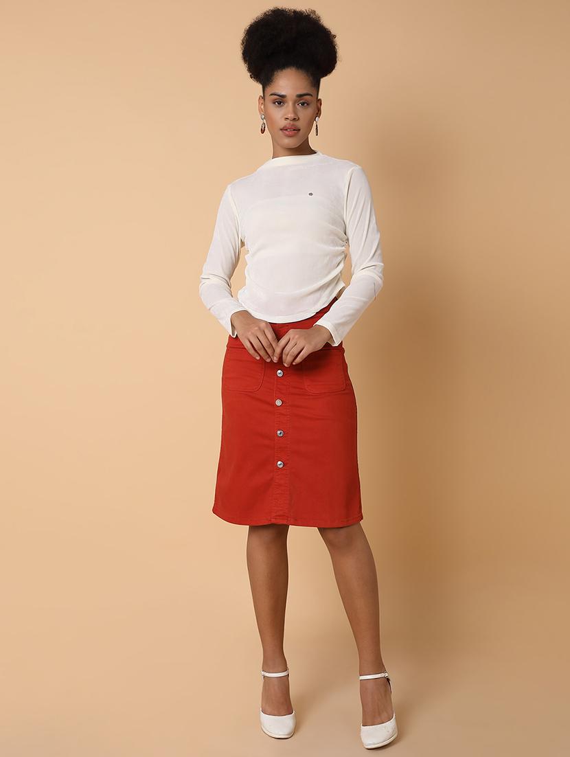 women solid mock neck ruched top - 21463719 - Standard Image - 5