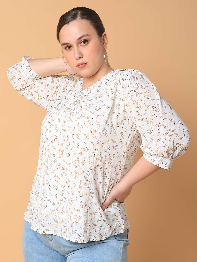 women plus size printed regular fit top - 21463721 -  Standard Image - 3