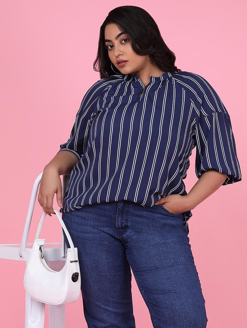 women plus size printed regular fit top - 21463732 - Standard Image - 3
