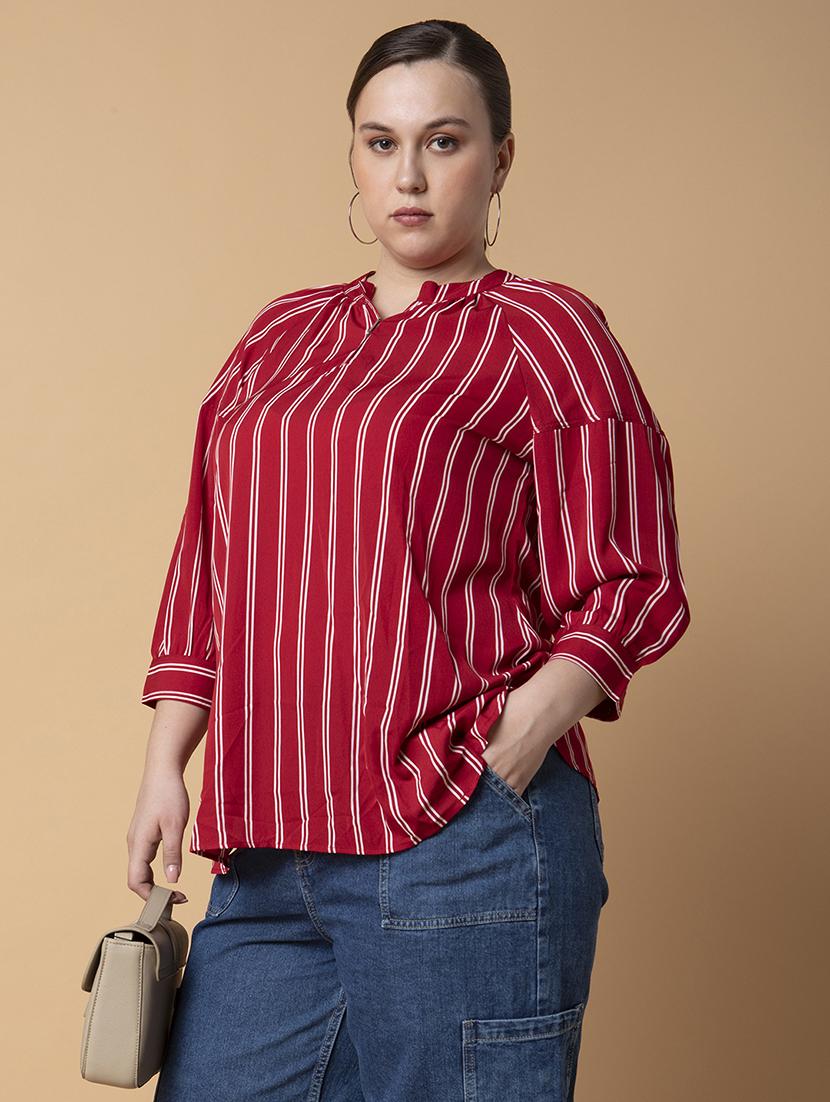 women plus size printed regular fit top - 21463733 - Standard Image - 3