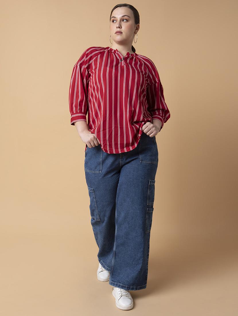 women plus size printed regular fit top - 21463733 - Standard Image - 5