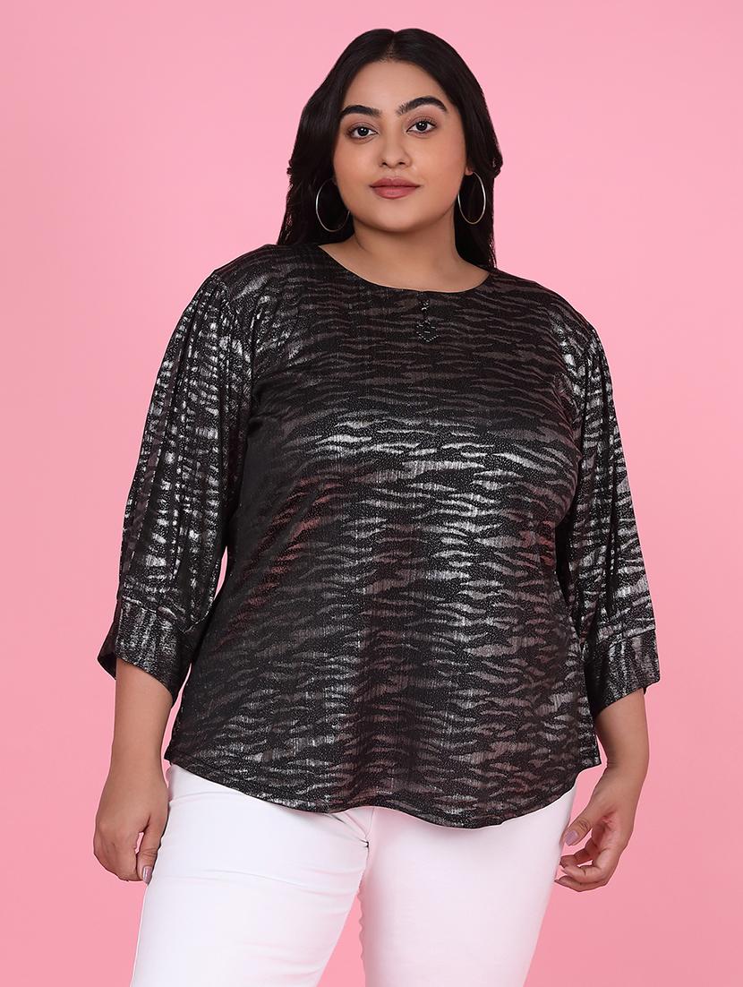 women plus size printed regular fit top - 21463734 - Zoom Image - 0