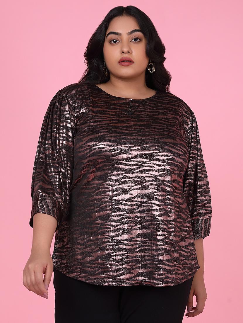 women plus size printed regular fit top - 21463735 -  Zoom Image - 0