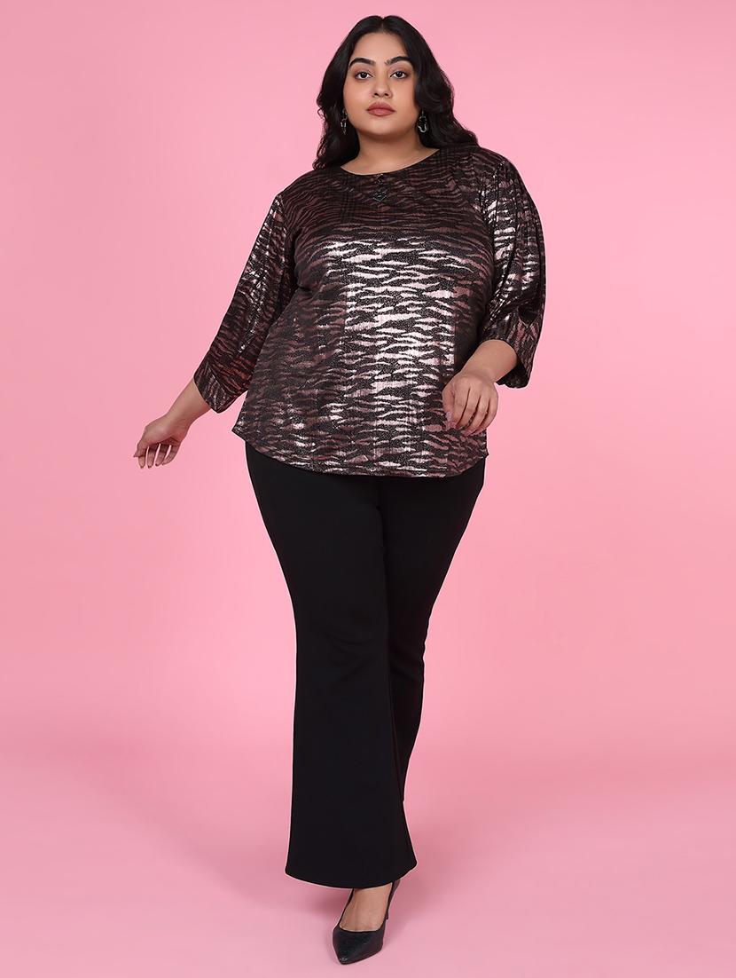 women plus size printed regular fit top - 21463735 - Standard Image - 5