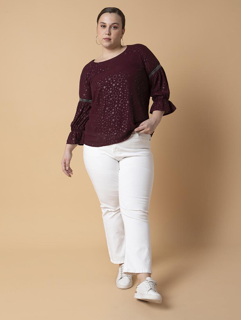 women plus size printed regular fit top - 21463736 - Standard Image - 5