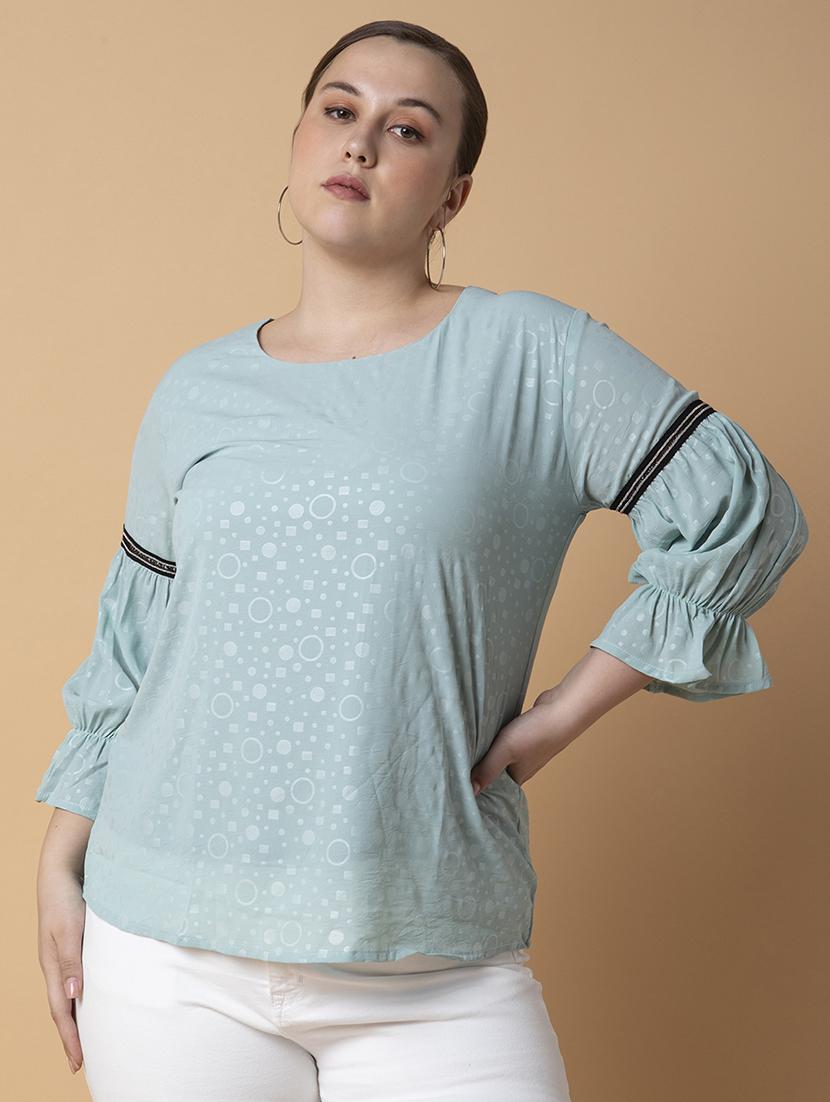 women plus size printed regular fit top - 21463737 - Standard Image - 3