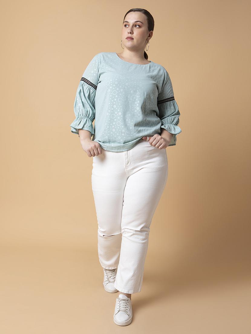 women plus size printed regular fit top - 21463737 - Standard Image - 5