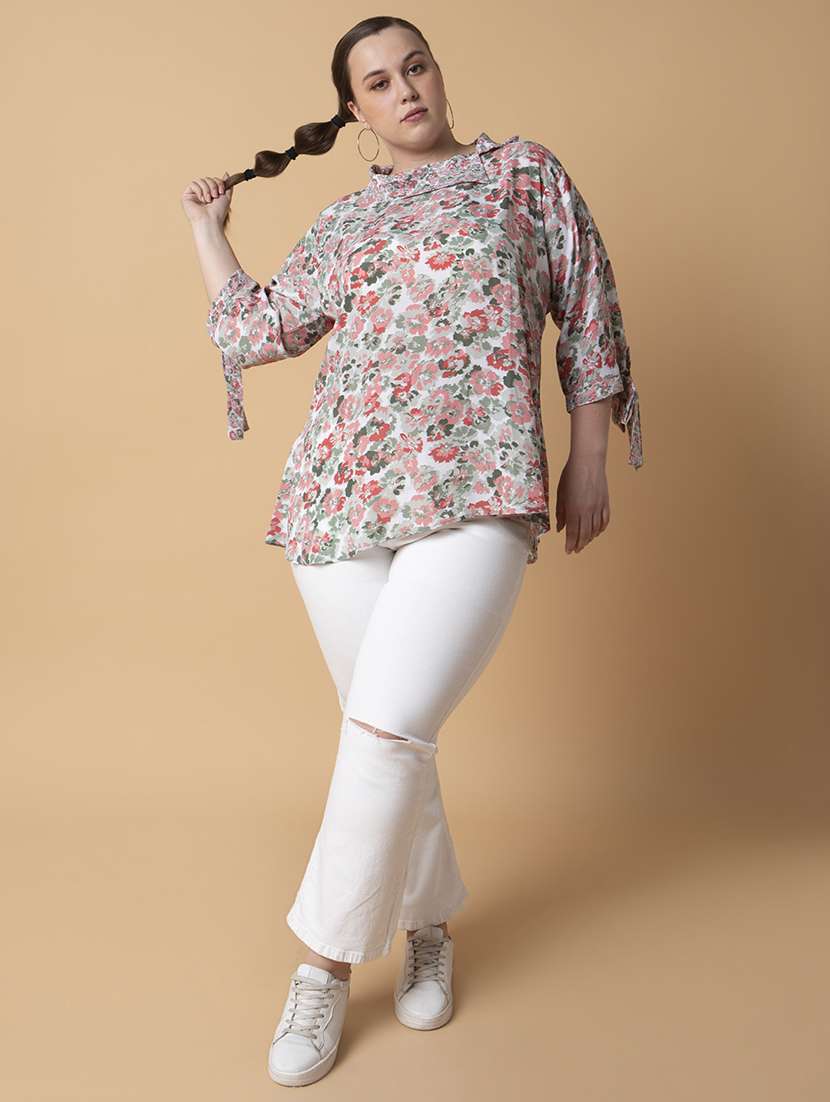 women plus size printed regular fit top - 21463740 - Standard Image - 5