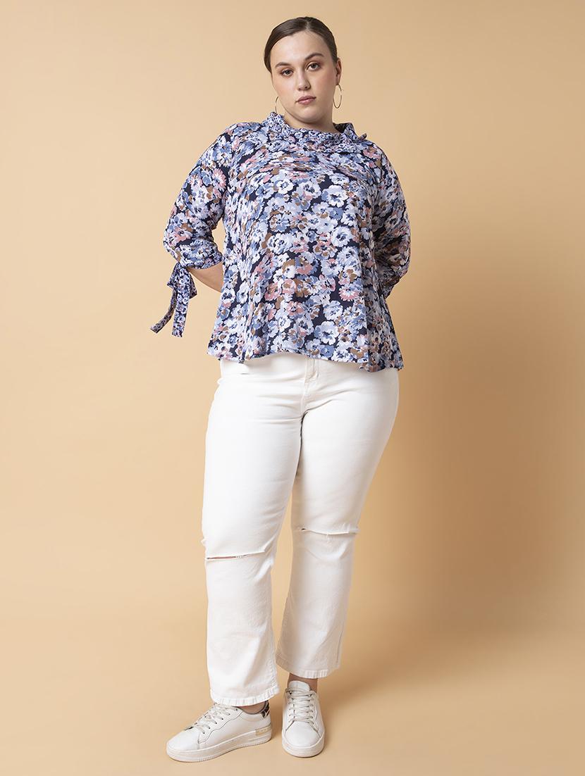 women plus size printed regular fit top - 21463741 - Standard Image - 5