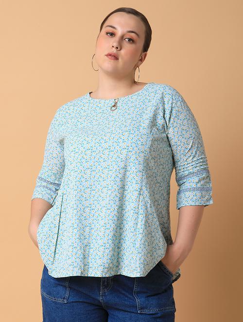 women plus size printed regular fit top - 21463745 - Standard Image - 0