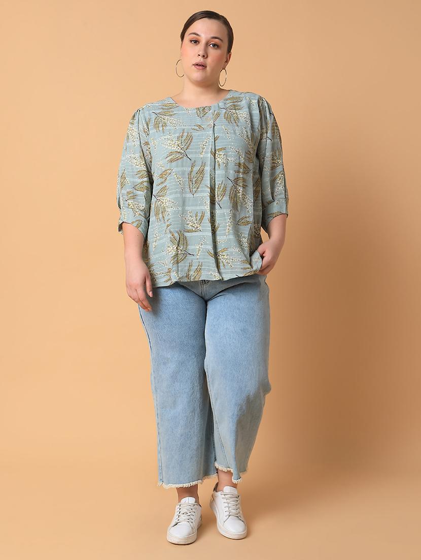 women plus size printed regular fit top - 21463748 - Standard Image - 5