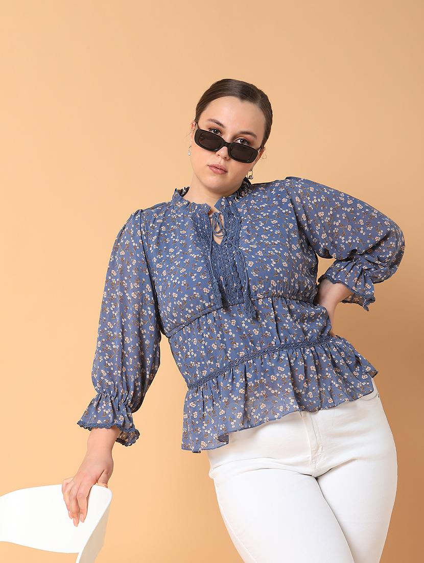women plus size printed regular fit top - 21463755 - Standard Image - 3