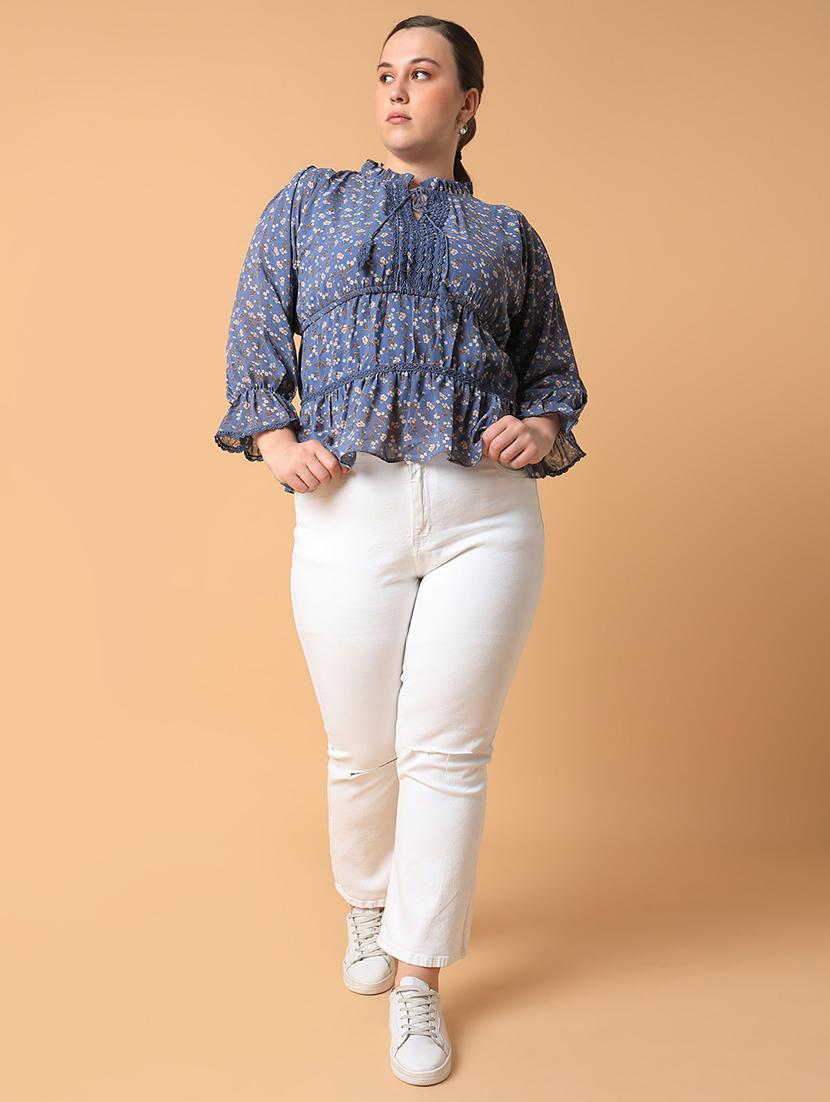 women plus size printed regular fit top - 21463755 - Standard Image - 5