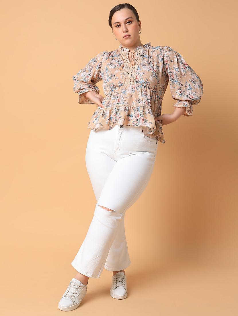 women plus size printed regular fit top - 21463757 - Standard Image - 5