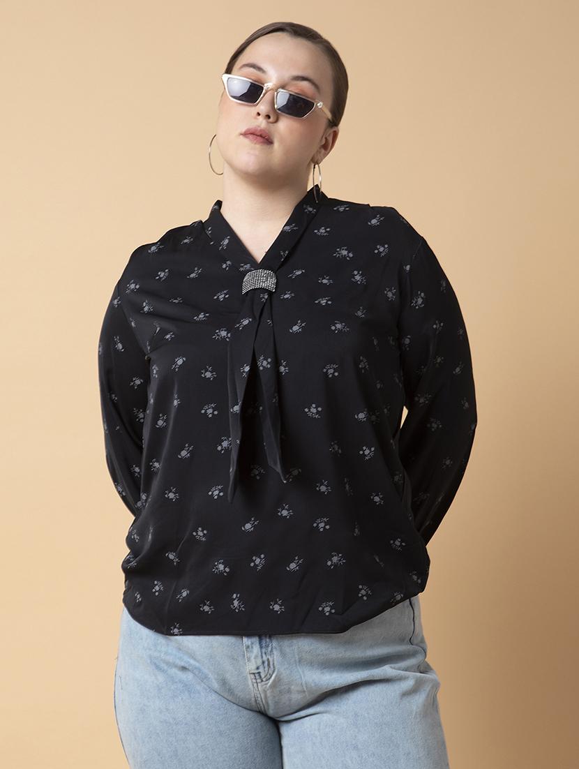 women plus size printed regular fit top - 21463768 - Standard Image - 3