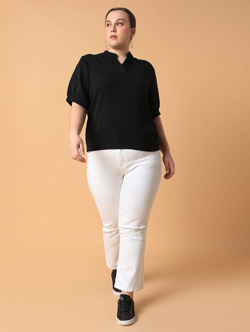 women plus size solid regular fit top - 21463772 - Standard Image - 5