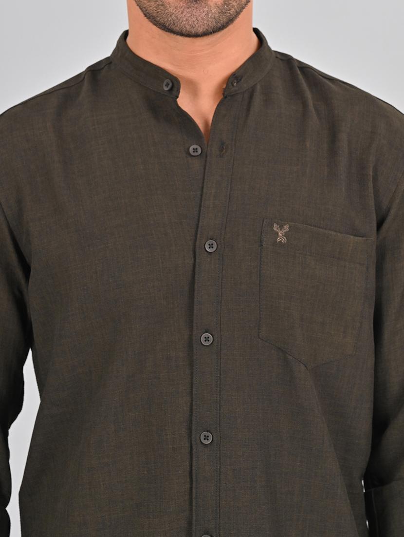 men solid casual shirt - 21463960 - Standard Image - 5