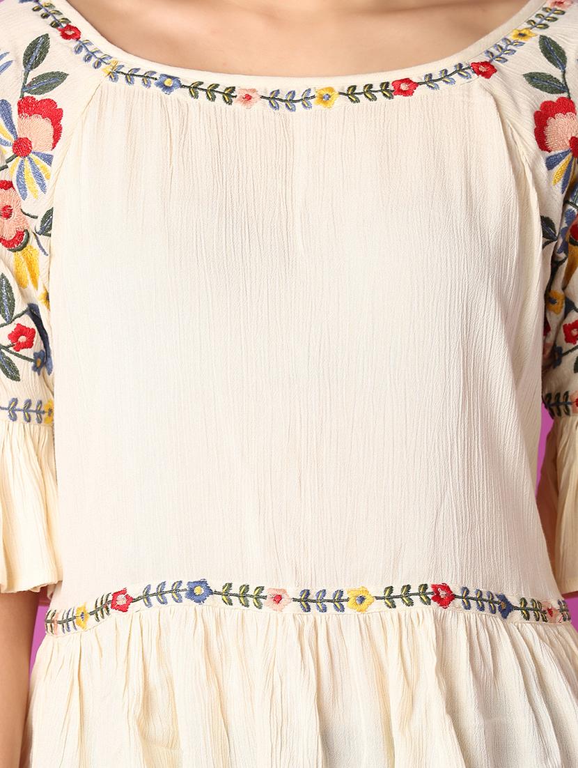 off white self-designed flared top - 21464706 - Standard Image - 5