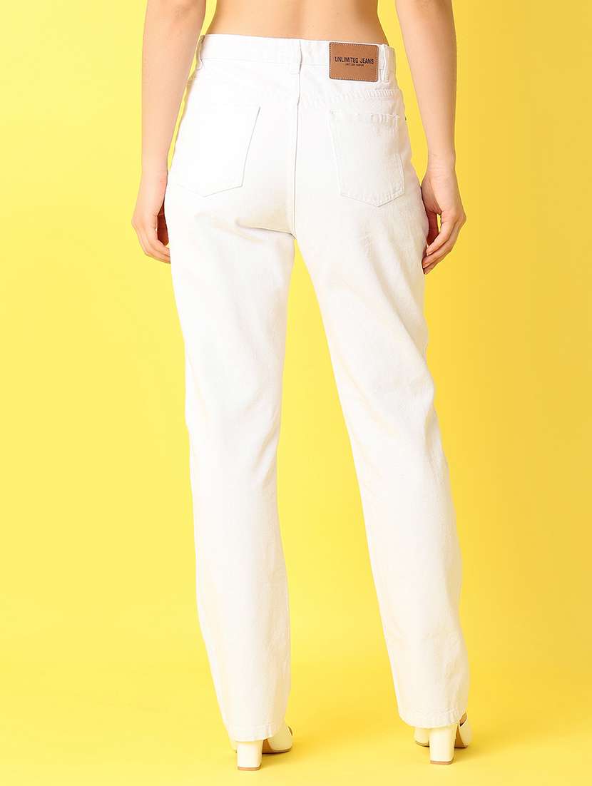 women solid mid rise straight fit jean - 21464763 -  Standard Image - 3