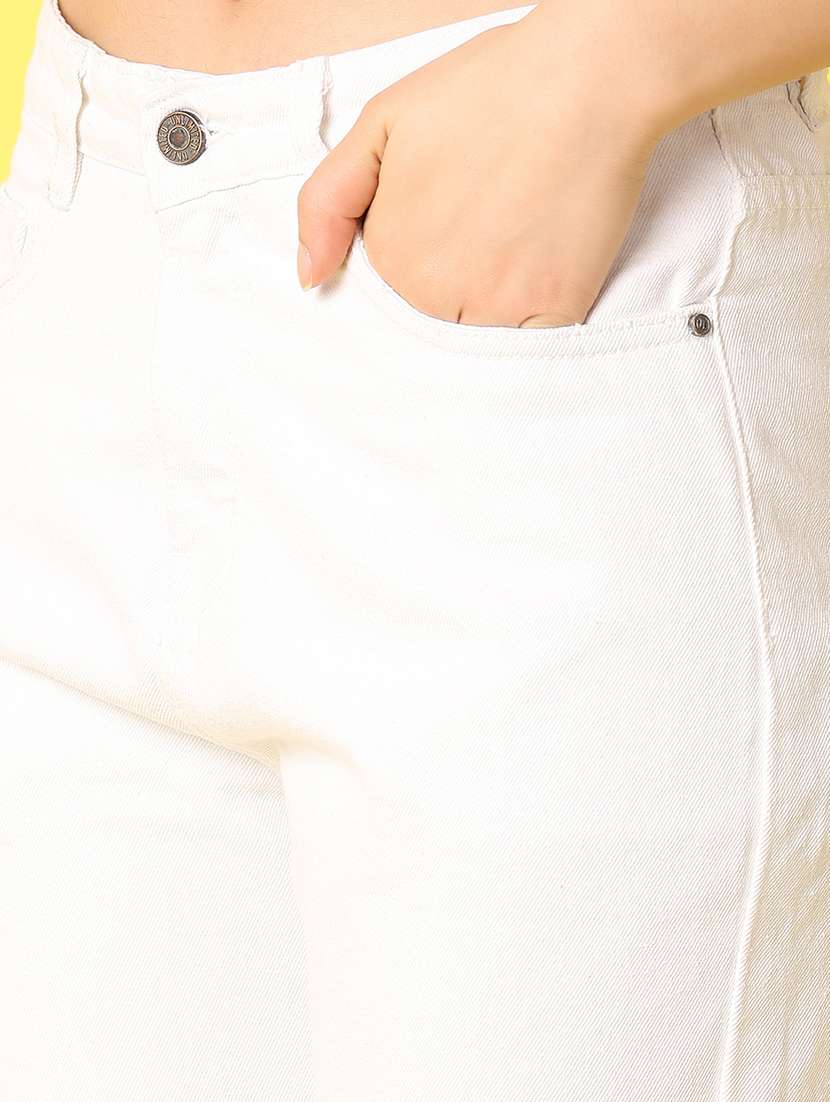 women solid mid rise straight fit jean - 21464763 -  Standard Image - 5