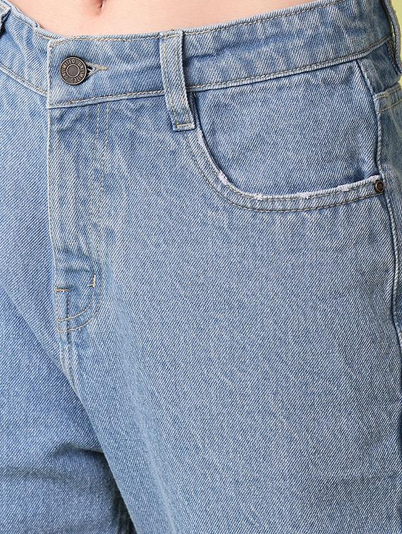 women solid high rise straight fit jeans - 21464764 - Standard Image - 5