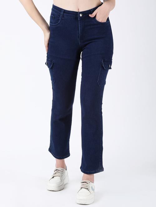 navy blue denim cargos - 21465866 -  Standard Image - 0