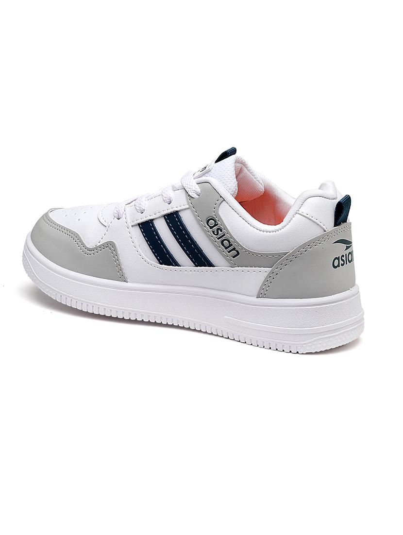 kids white synthetic sneaker - 21466159 - Standard Image - 3