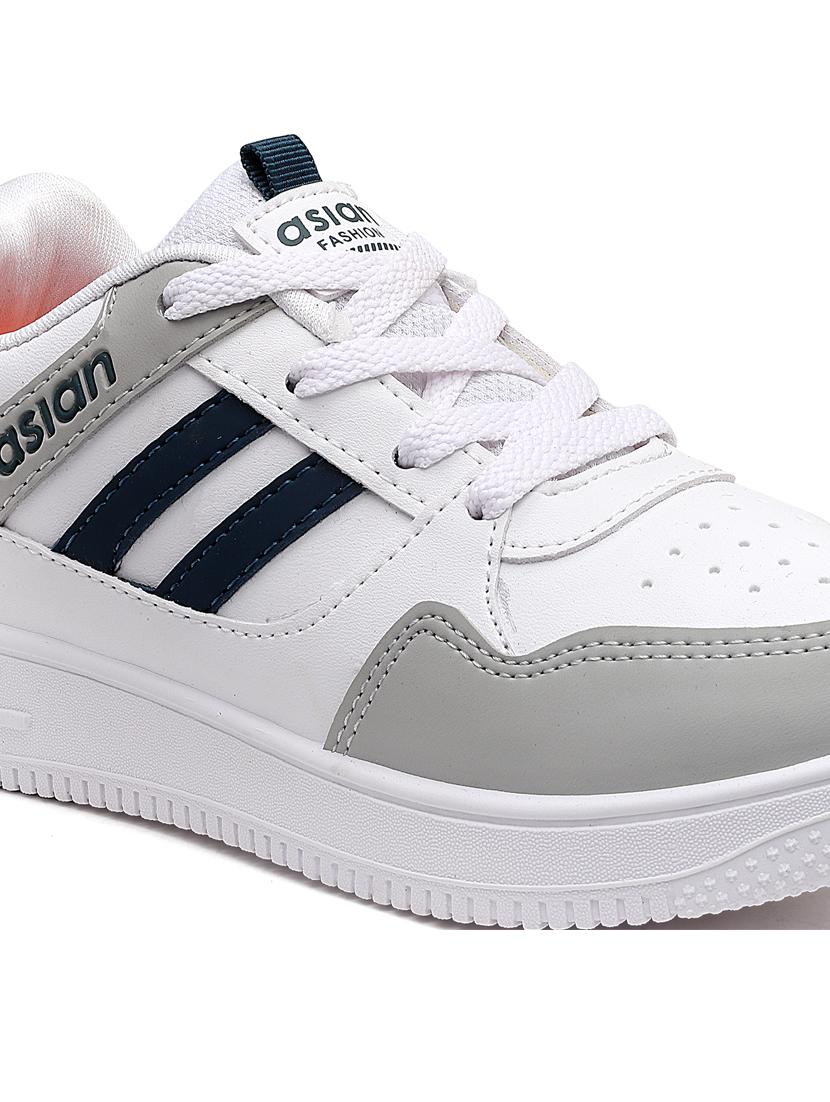 kids white synthetic sneaker - 21466159 - Standard Image - 5