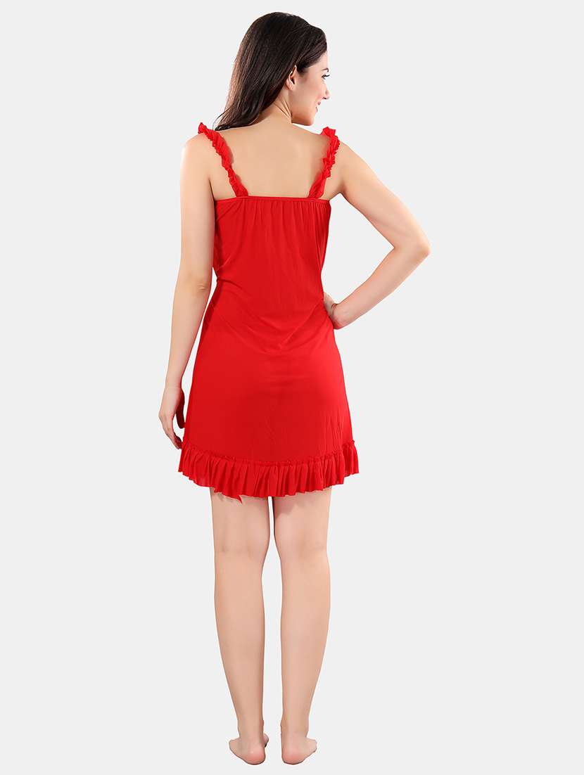 women lace detailed net babydoll - 21466194 -  Standard Image - 3