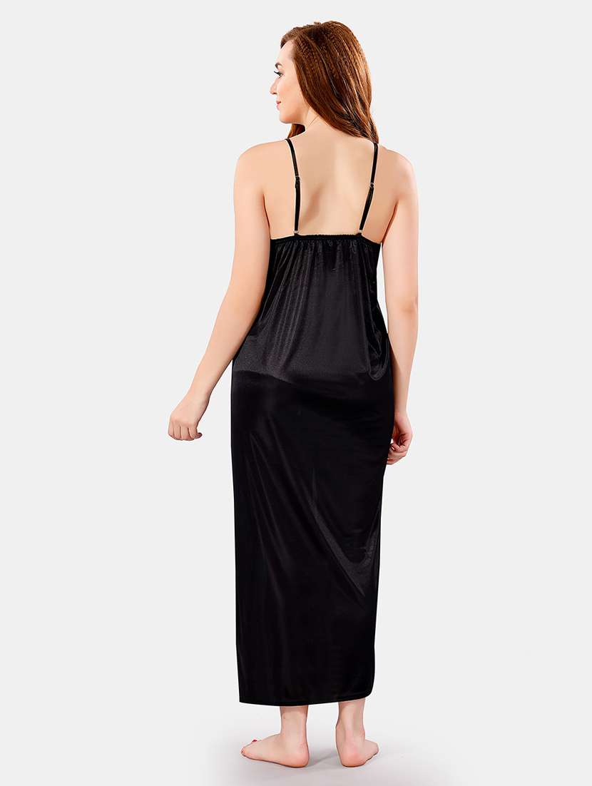 women printed nighty with robe - 21466484 - Standard Image - 5