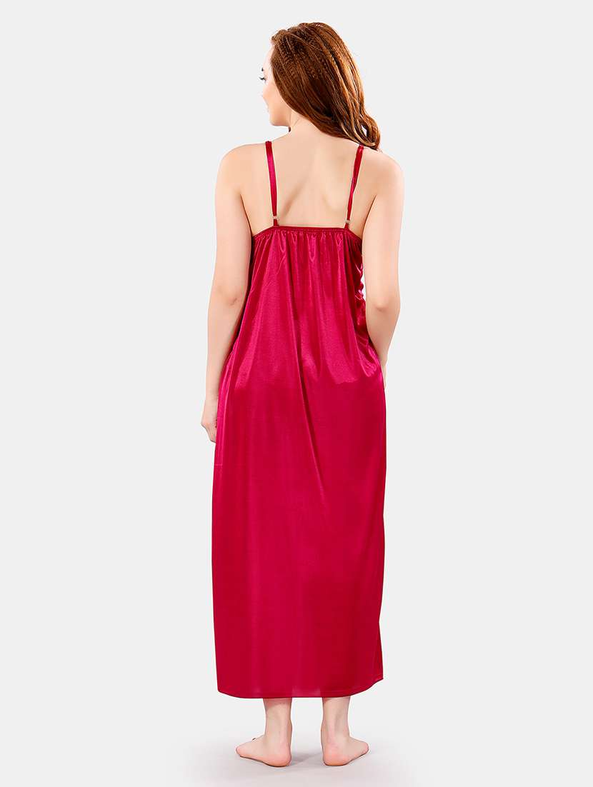 women printed nighty with robe - 21466489 - Standard Image - 5