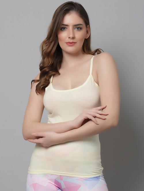 women yellow solid camisole - 21466545 - Standard Image - 0