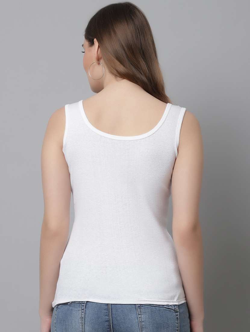 women solid cotton tank top - 21466553 - Standard Image - 3