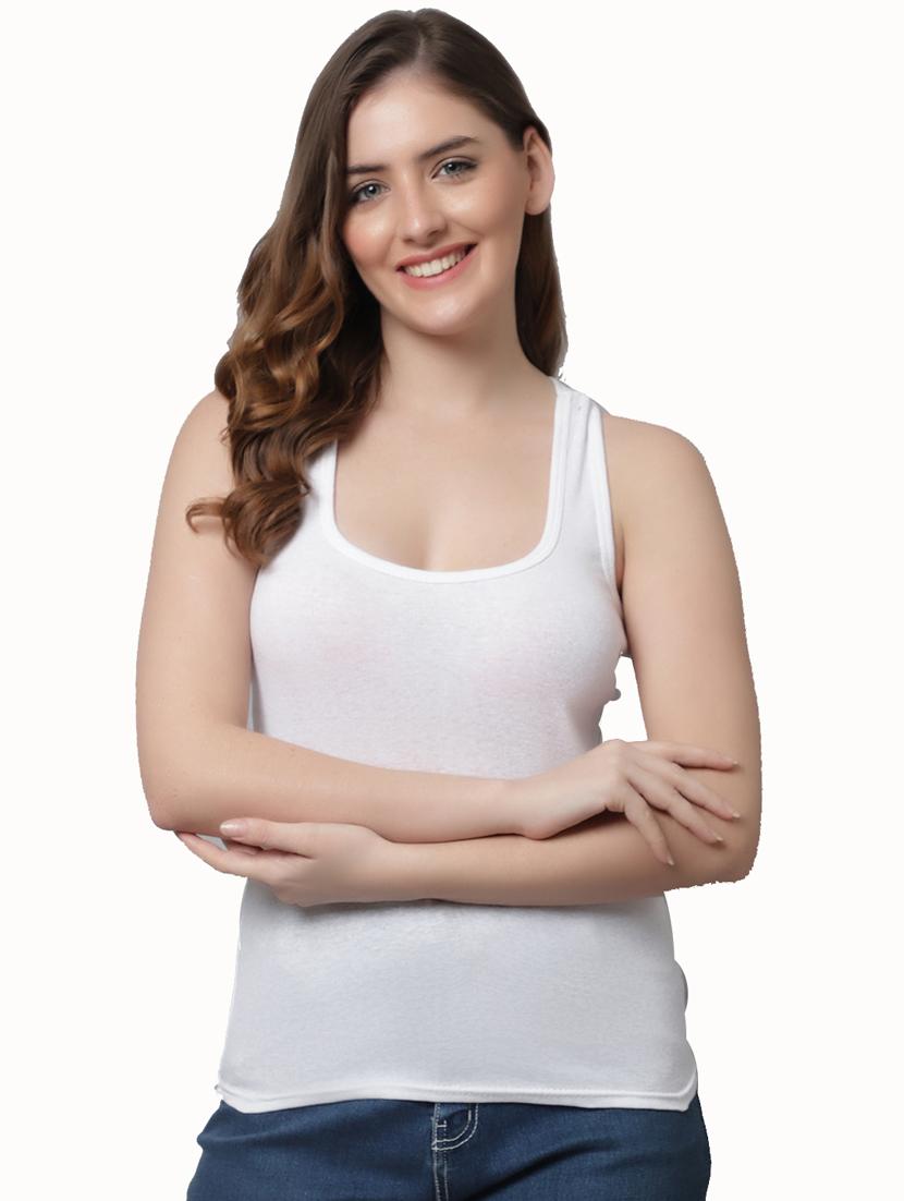 women solid cotton tank top - 21466559 - Zoom Image - 0