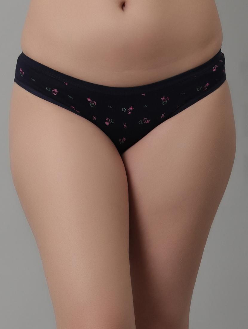 navy blue cotton regular panty