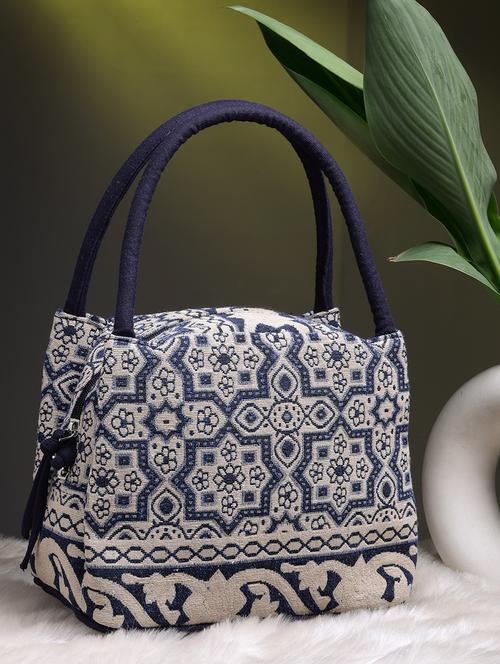 blue cotton printed handbag - 21466967 -  Standard Image - 0
