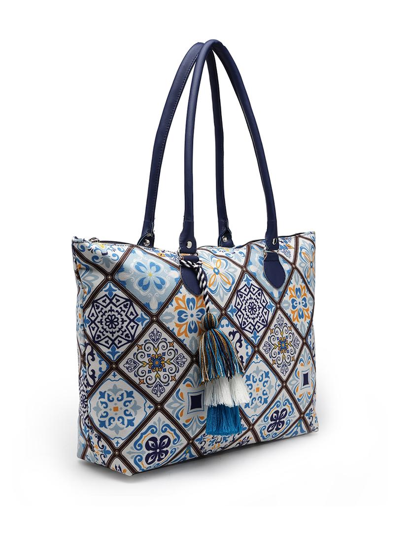 women pu printed handbag - 21466973 - Standard Image - 3