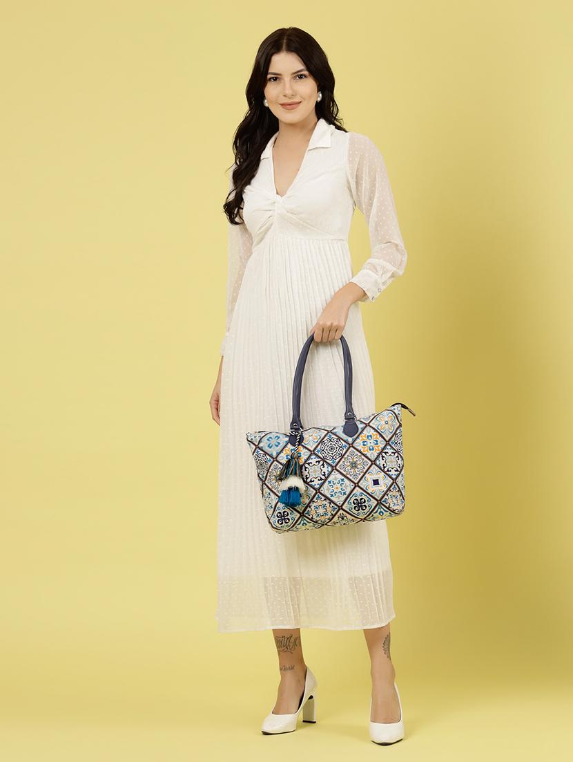 women pu printed handbag - 21466973 - Standard Image - 5