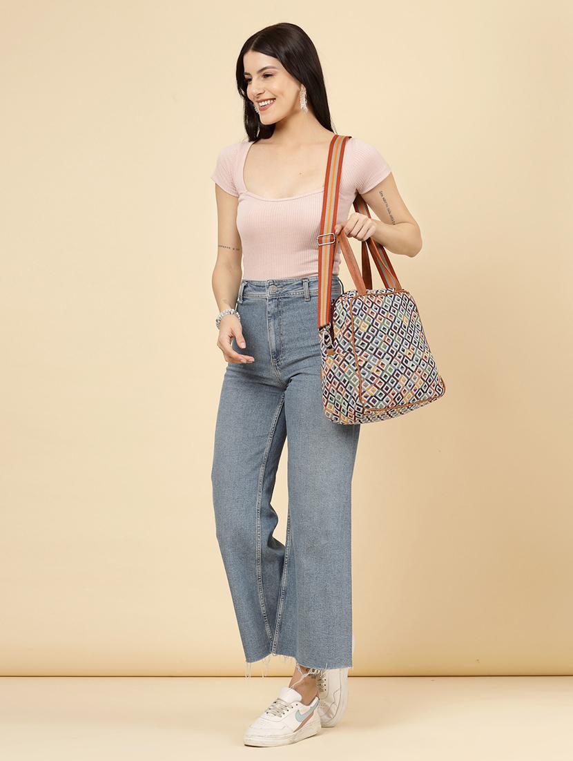 women cotton printed sling bag - 21466977 - Standard Image - 5