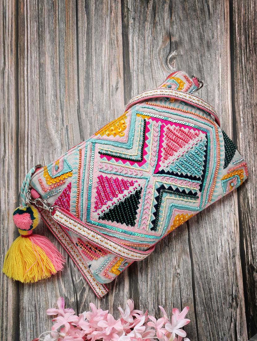women cotton embellished sling bag - 21466988 -  Zoom Image - 0