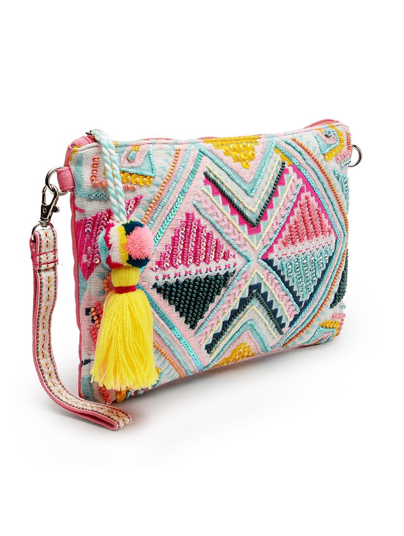 women cotton embellished sling bag - 21466988 - Standard Image - 3